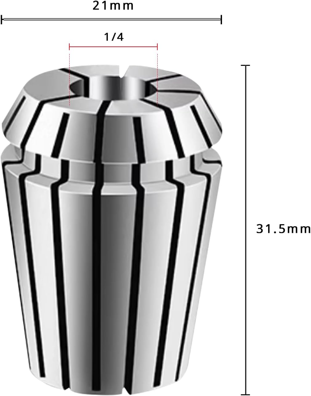 Tools ER20 1/4 Inch Size High Precision Spring Collets Set, Accuracy Within 0.008 mm,Within 5000RMP router collets For CNC Milling Engraving Chuck Lathe Tool Holder Workholding Engraving,1pcs