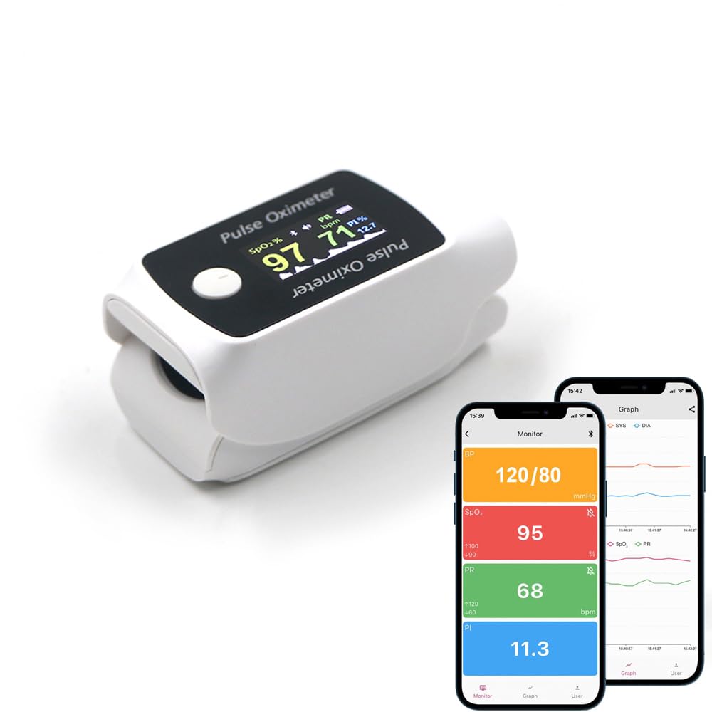 Portable Fingertip Pulse Oximeter And Blood Pressure Monitor With Light Weight Compact Structure And Easy Measurement