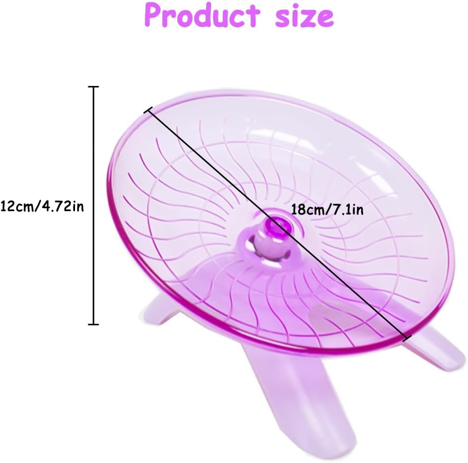 Hamster Flying Saucer Silent Running Exercise Wheel Hamster Wheel Saucer for Hamsters, Gerbils, Mice,Hedgehog and