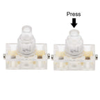 Inline Foot Pedal Push Button Switch, UFO Type Lamp Lighting Foot Control Latching ON/Off Footswitch Transparent 2 Pcs