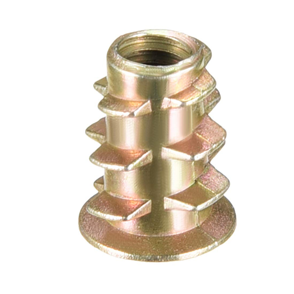 uxcell Furniture Threaded Insert Nuts Zinc Alloy M4 Internal Threads 10mm Length 50pcs