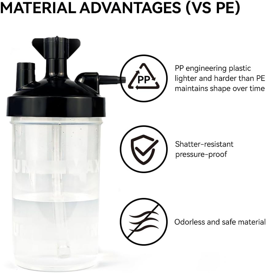 Oxygen Humidifier Bottle for Oxygen Concentrator