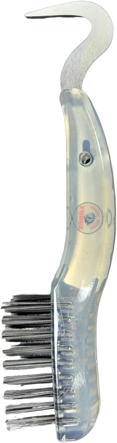 Angry Horse Easycare Hoof Pick and Wire Brush Combo, Clear
