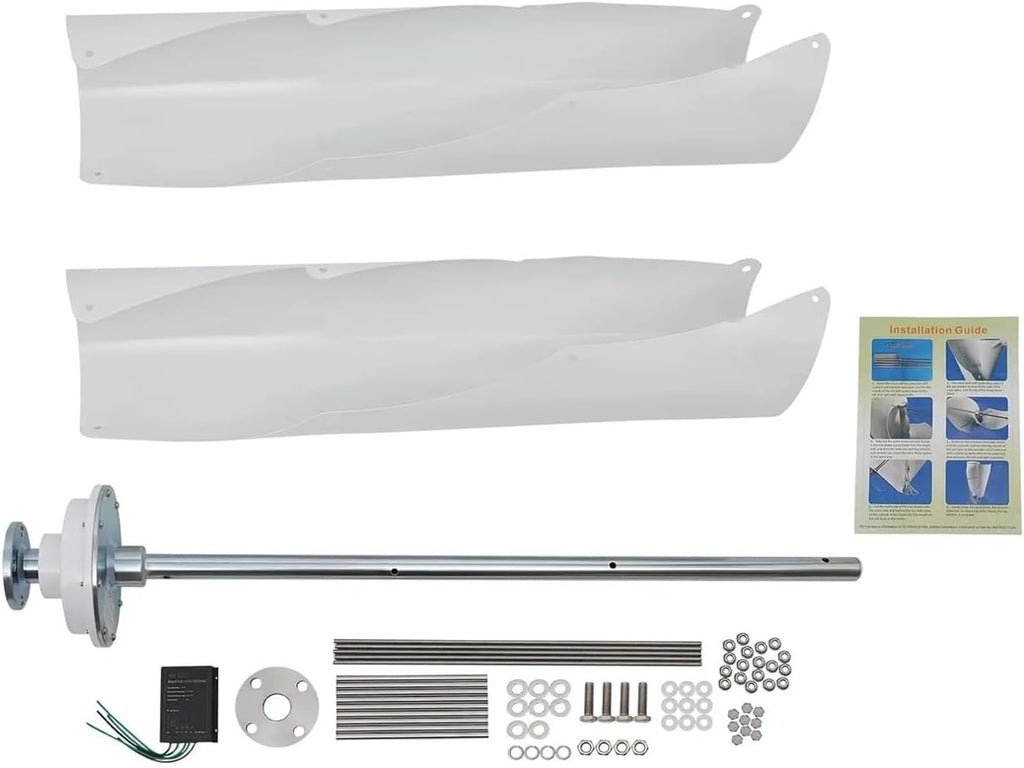 400W 12V Vertical Axis Wind Turbine Generator Kit MPPT Controller | Converts wind energy into electrical power for
