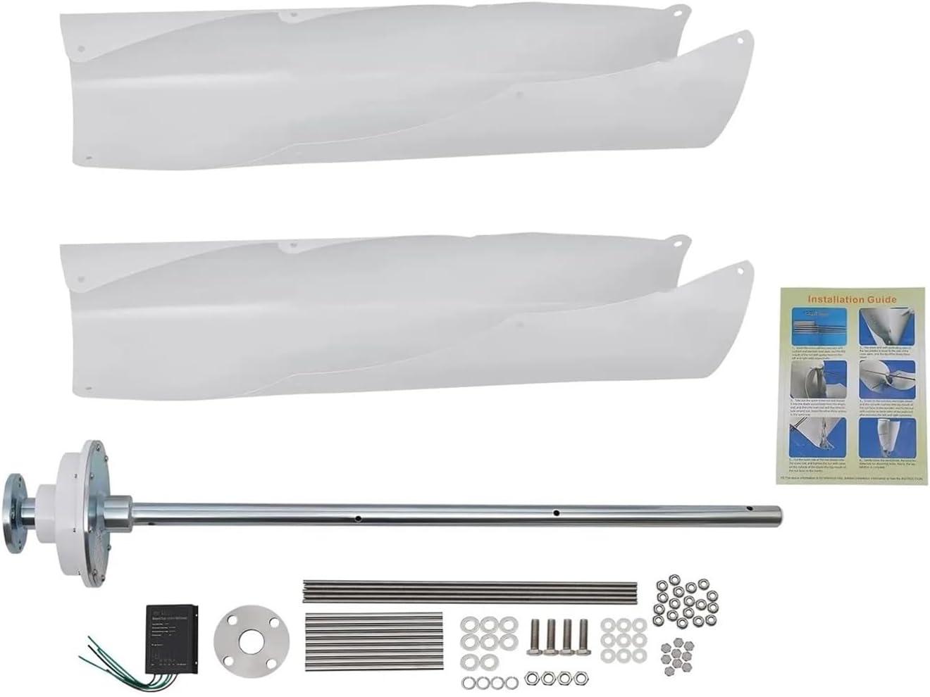 400W 12V Vertical Axis Wind Turbine Generator Kit MPPT Controller | Converts wind energy into electrical power for
