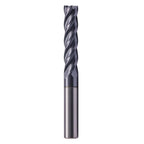 7/16" 4 Flute Solid Carbide Long Square End Mill, 4" OAL, AlTiN Coated