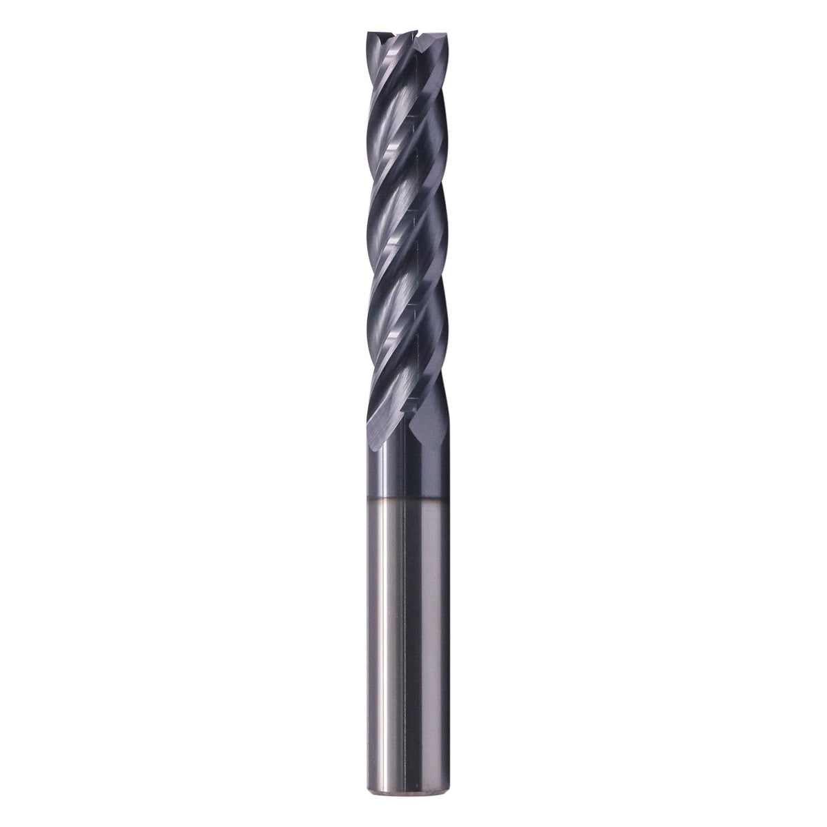 7/16" 4 Flute Solid Carbide Long Square End Mill, 4" OAL, AlTiN Coated