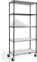 NSF Commercial Grade Heavy Duty Wire Shelving w/Wheels, Leveling Feet & Liners, Storage Metal Shelf, Garage Shelving
