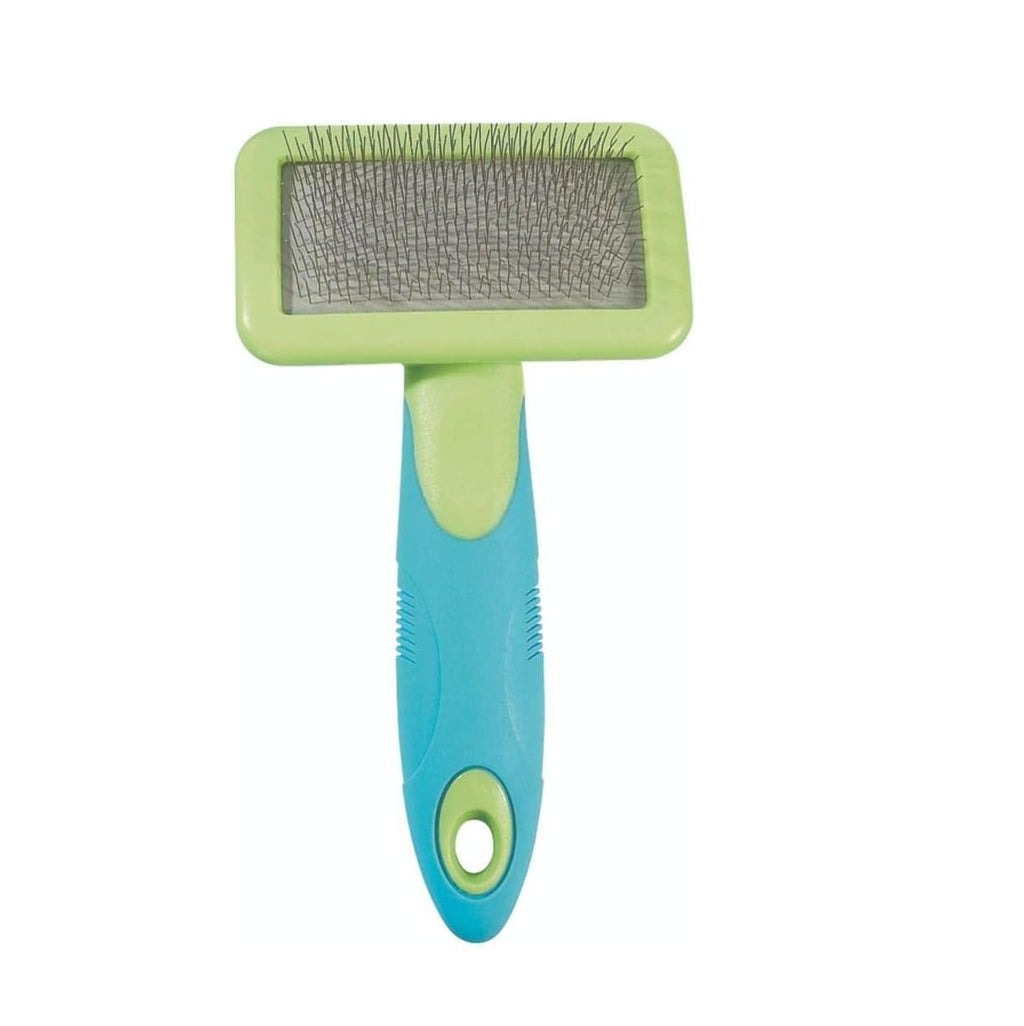 Slicker Brushes Ergonomic Handle for Pet Grooming Dog Cat Small Animal Stainless Steel Pins (Small)
