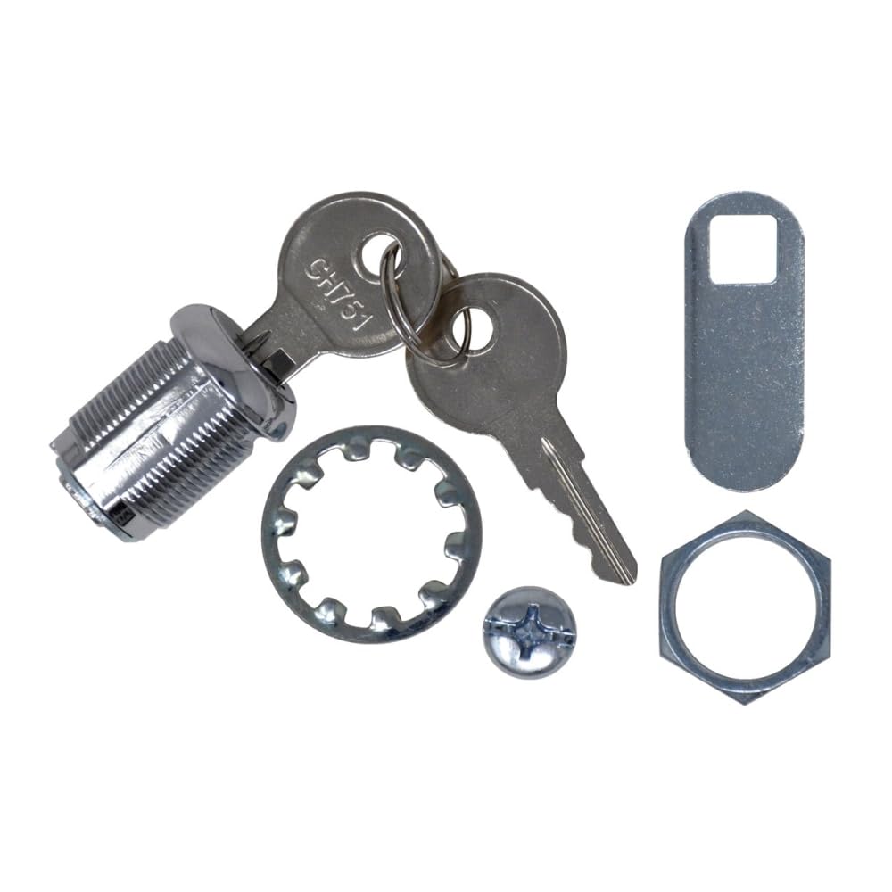 Rubbermaid Commercial Replacement Lock And Keys For Cleaning Carts, Silver