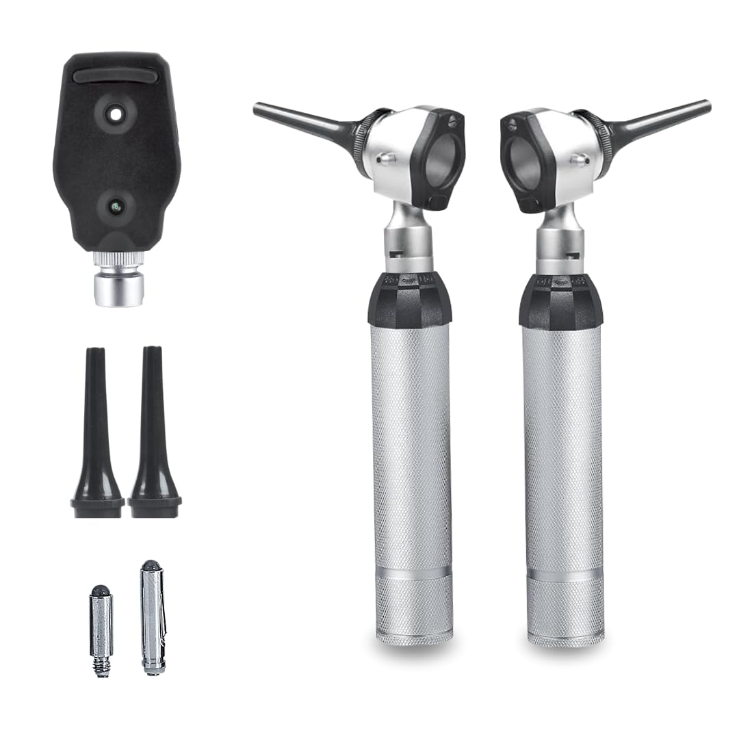 Veterinary Otoscope Opthalmoscope LED ENT Diagnostic Set, with Diagnostic Premium Instruments Vet Otoscope Set