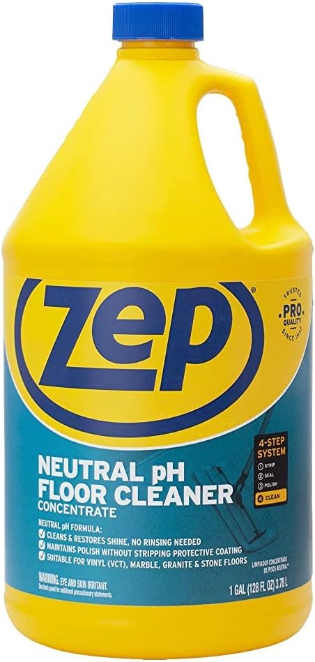Neutral PH Industrial Floor Cleaner - 1 Gallon - ZUNEUT128 - Concentrated Pro Trusted All-Purpose Floor Cleaner (Pack