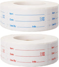 2 Rolls 1000 Pieces Removable Food Labels, 1 x 2 Inch
