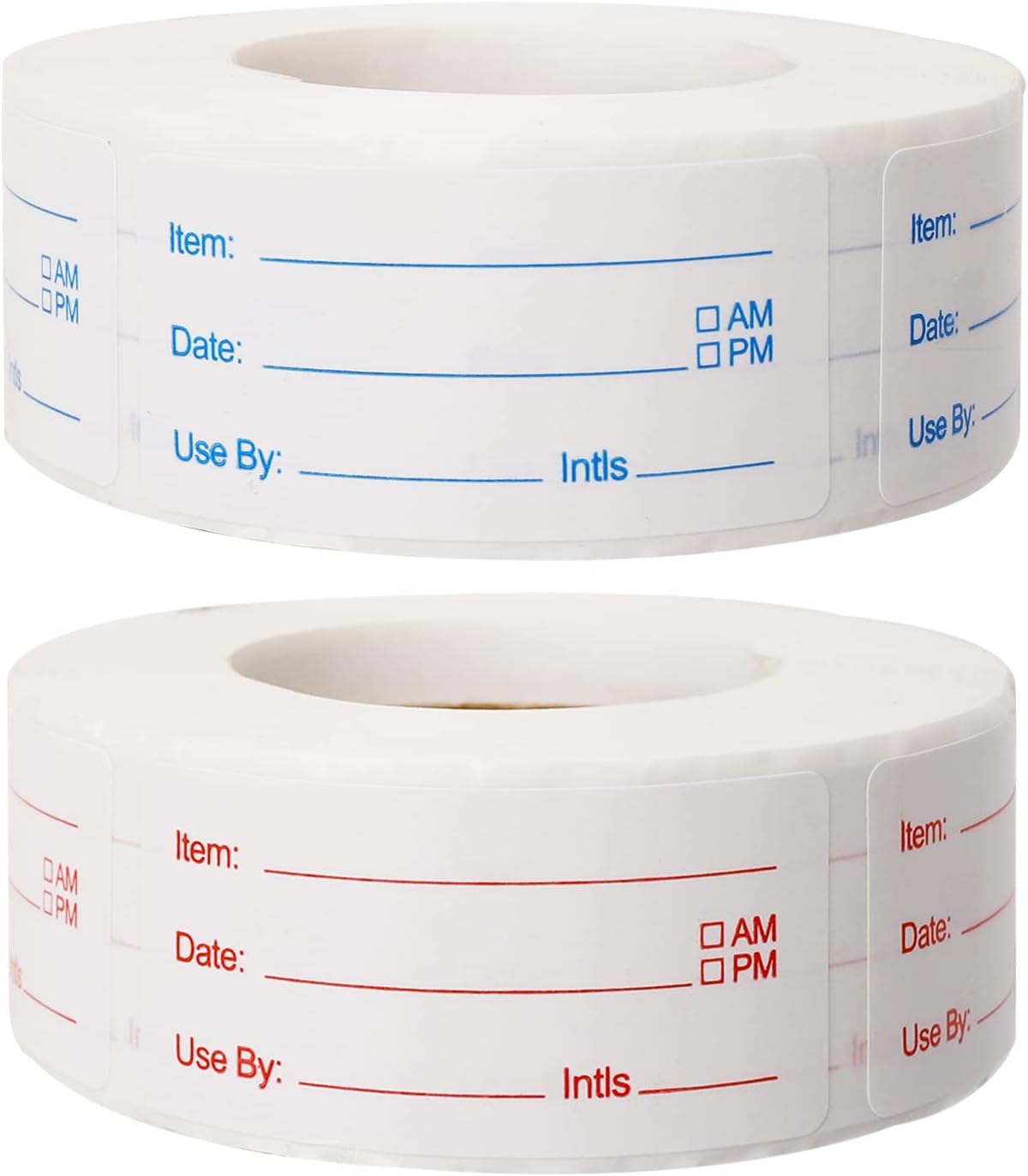 2 Rolls 1000 Pieces Removable Food Labels, 1 x 2 Inch