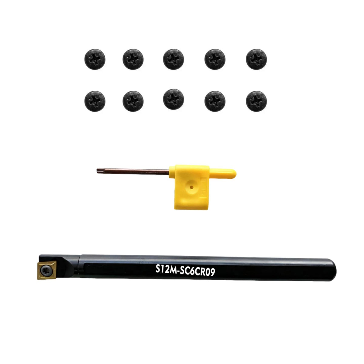 1/2-Indexable Lathe Turning Tool Holder-Boring Bar-Compatible with CCMT09T304/CCMT32.51 Carbide Inserts, Multilayer Coated CCMT Inserts for CNC Lathe, Metal Cutting, Facing-Boring-Replacement Cutters