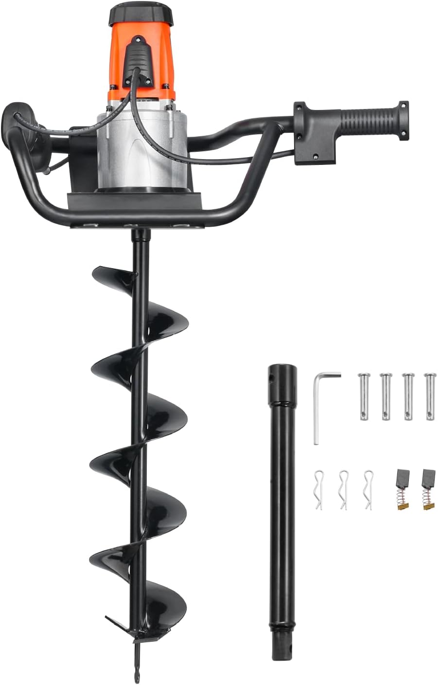 Electric Post Hole Digger 1500W 140 RPM with 5.71 in Steel Auger Bit | for Post Hole Digging, Drilling and Tree