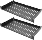1U Universal Cantilever Vented Rack Shelf 10 inch Deep 2 PCS