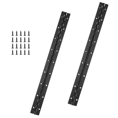 2-Pack 18-Inch Black Stainless Steel Continuous & Piano Hinge