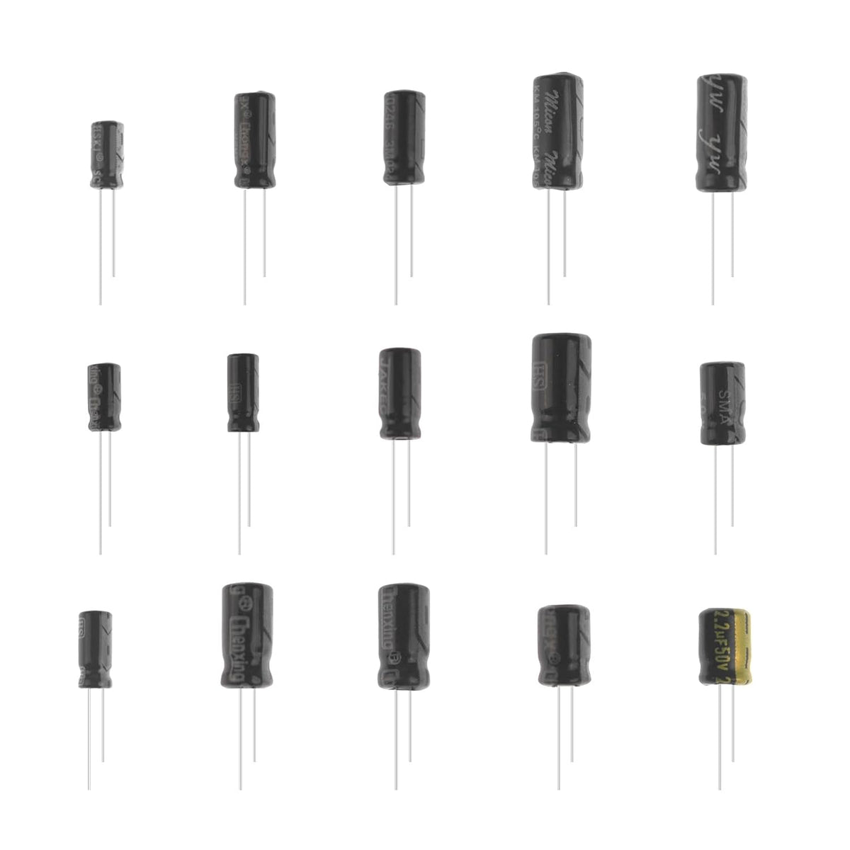 15 Values 200pcs Electrolytic Capacitor Assortment Kit