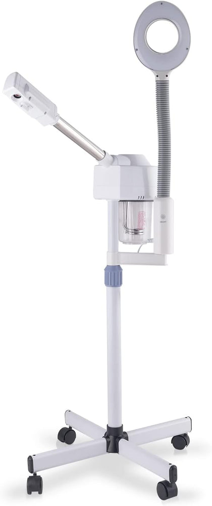 2 in 1 Facial Steamer with 5X Magnifying Lamp & Touch Screen, Esthetician Steamer Professional Face Spa Mist Steam
