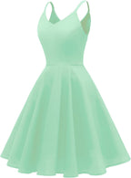 Women's Vintage Spaghetti Strap Cocktail Dresses
