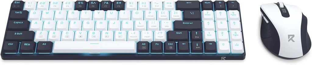 BS8773 Wireless Keyboard and Mouse Combo, 78 Keys 2.4Ghz Wireless Low-Profile Mechanical Red Switch Keyboard w/Slim