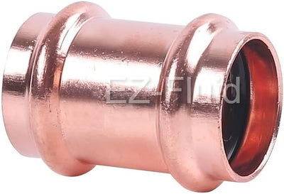 EZ-FLUID Heavy Duty 1-1/2" Press Slip Coupling, No Stop, without Pipe Tube Stop Couplings, LF Press Pressure Copper Fitting,Pro Press Copper Fitting Connection,Residential,Commercial Plumbing (1)