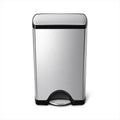 38 Liter / 10 Gallon Rectangular Kitchen Step Trash Can, Brushed Stainless Steel