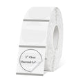 1" Transparent Thermal Label Stickers,Waterproof Thermal Printer Sticker Labels for Gift Wrapping, Self-Adhesive Name