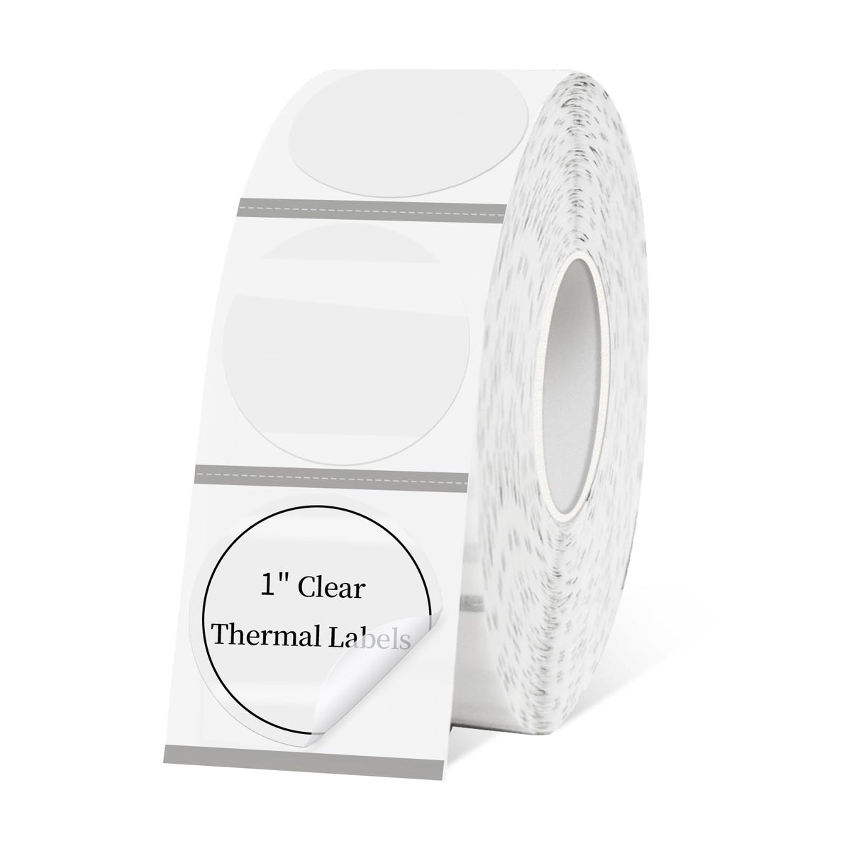1" Transparent Thermal Label Stickers,Waterproof Thermal Printer Sticker Labels for Gift Wrapping, Self-Adhesive Name