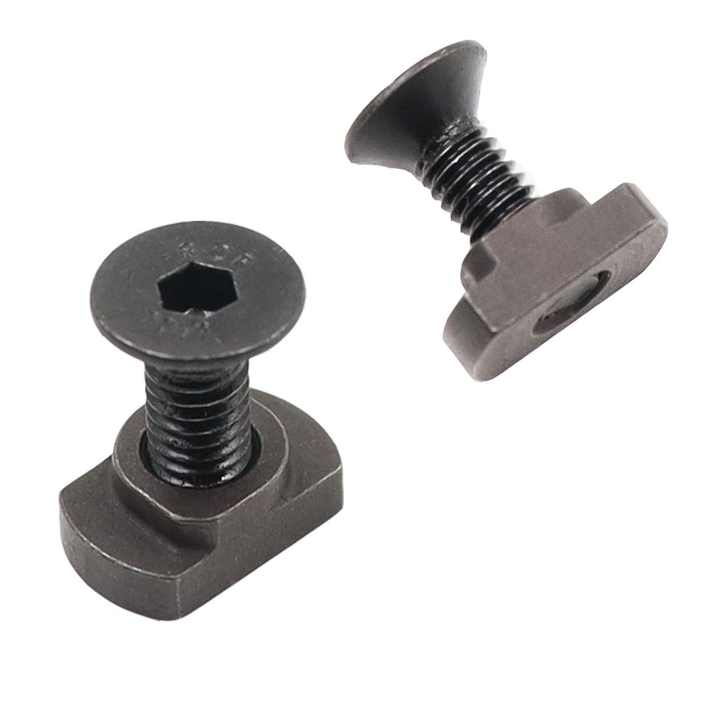 24 Pack M4 Mlok T-Nuts & Screws Replacement Sets Steel, for Mlok System Accessory Installation, with Allen Key. (M4-Countersunk Head)