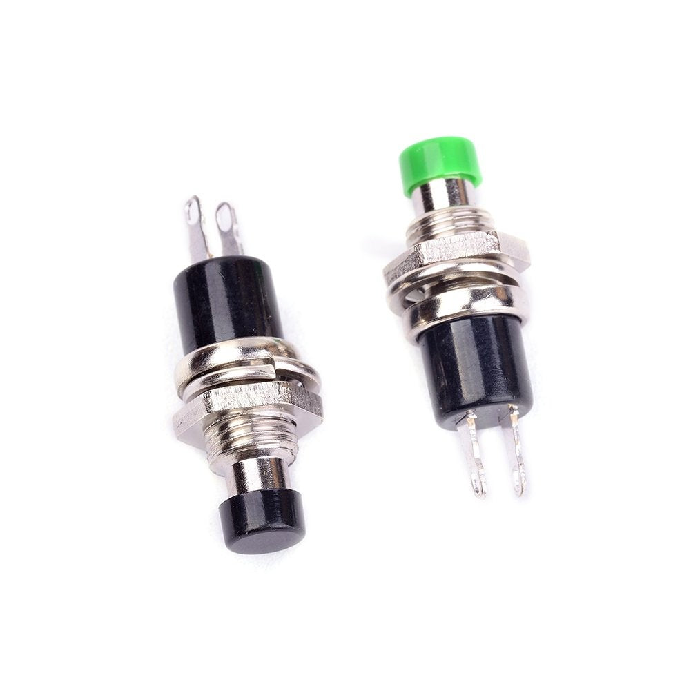 12Pcs 1A 250V AC 2 Pins SPST Momentary Mini Push Button Switch Normal Open (Pack of 12) CYT1078