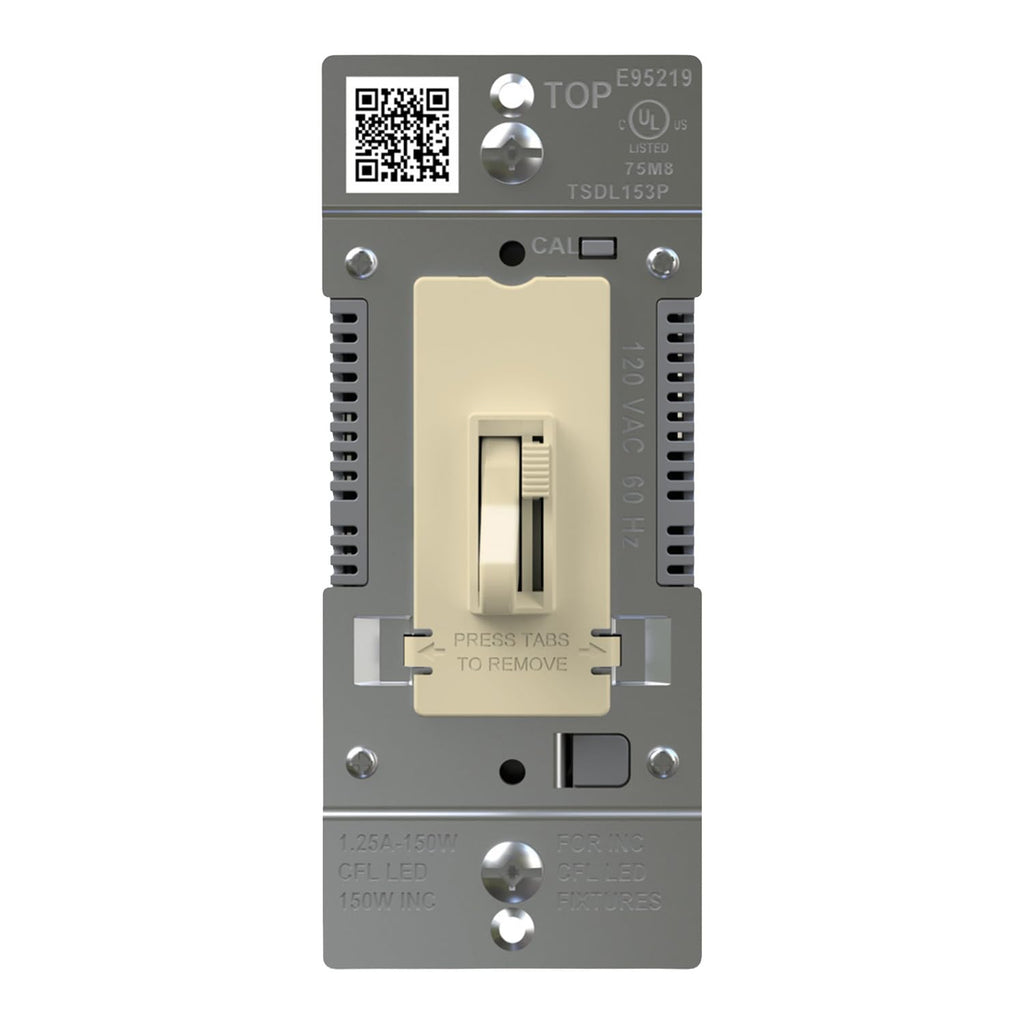 Legrand 150W Toggle LED Dimmer Light Switch Flicker-Free Gray 1-Pack