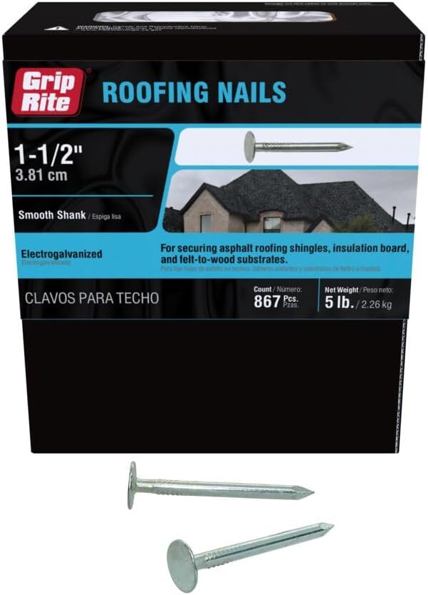 112EGRFG5 1-1/2-Inch Electro-Galvanized Roofing Nail, 5 Pounds