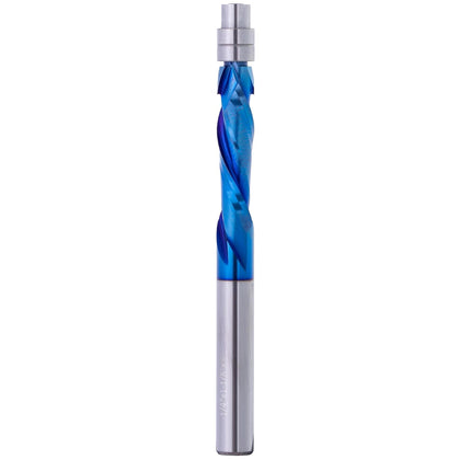 1/4" Shank Spiral Flush Trim Router Bit, 1/4" Dia.1-1/8" Cut Length & 3" OAL, Up&Down Compression Cut Solid Carbide