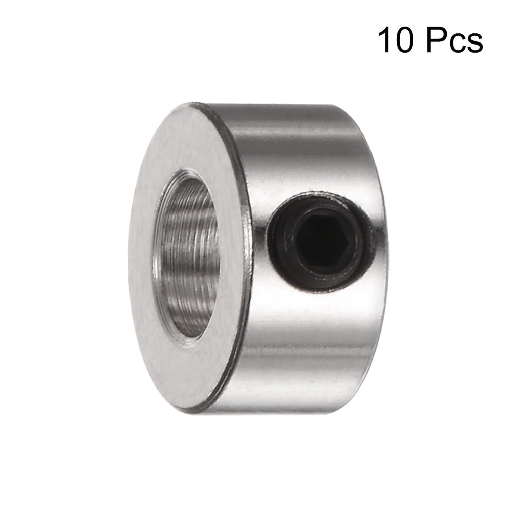 uxcell 10pcs Set Screw Shaft Collars 5.05mm Bore 10mm OD