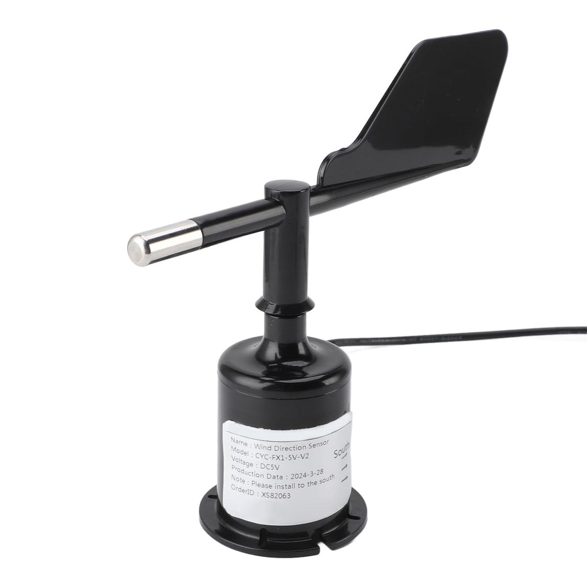 Kuuleyn 360 Degree Wind Direction Sensor DC 5V Precise Anemometer Sensor Wind Indicator Protector for Garden Greenhouse