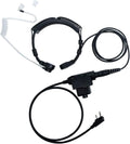 Tactical Throat Mic Headset Earpiece with U94 Tactical PTT Compatible for Baofeng UV-5R BF-888S BF-F8HP BF-F9 UV-82