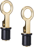 Young Marine Snap-Handle Drain Plug, for 1-Inch-Diameter Drains, Locks in Place, Brass Handle, Rubber Plug (2)