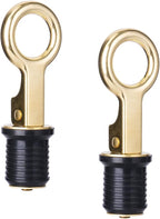 Young Marine Snap-Handle Drain Plug, for 1-Inch-Diameter Drains, Locks in Place, Brass Handle, Rubber Plug (2)