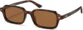 Trendy Rectangle Polarized Sunglasses Womens Mens SJ2610 | Small Cute 90s Y2k Retro Fashion Vintage Sunnies Slim Thin
