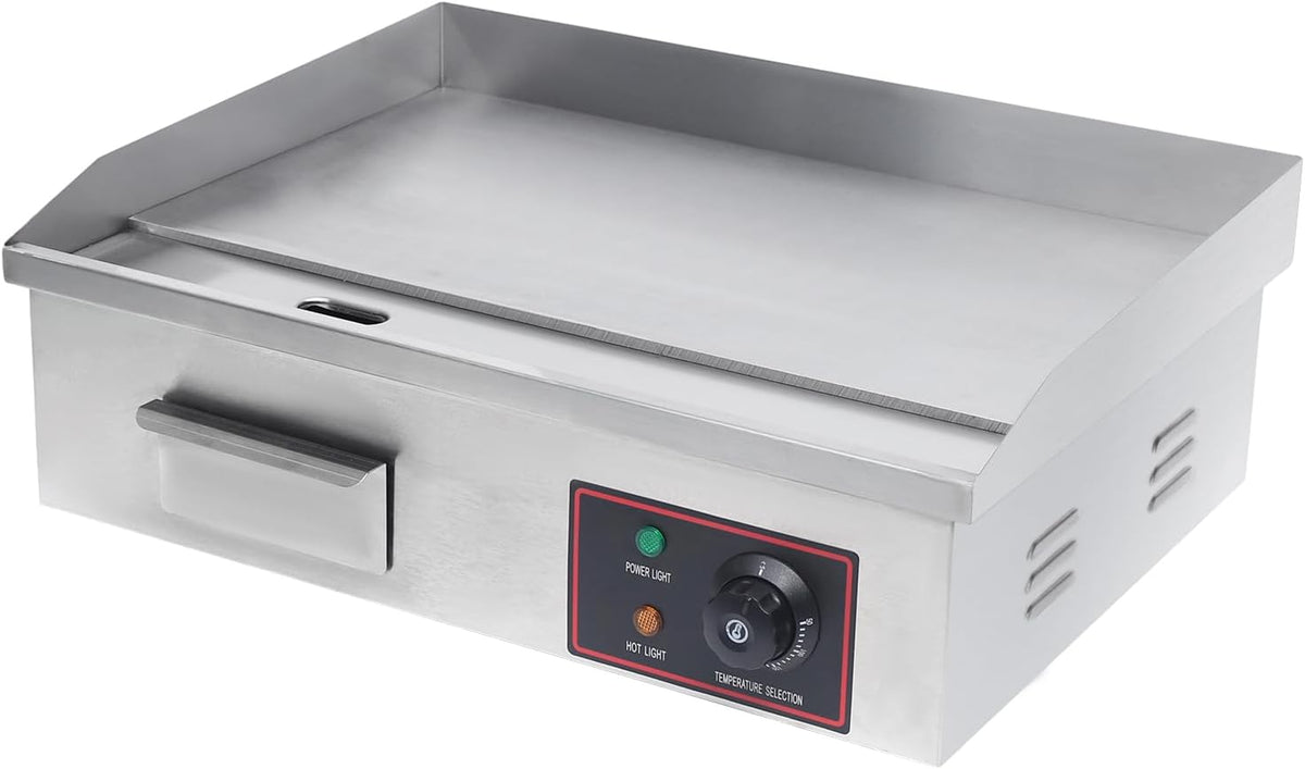 3000W Commercial Electric Teppanyaki Grill Countertop Flat Top Griddle