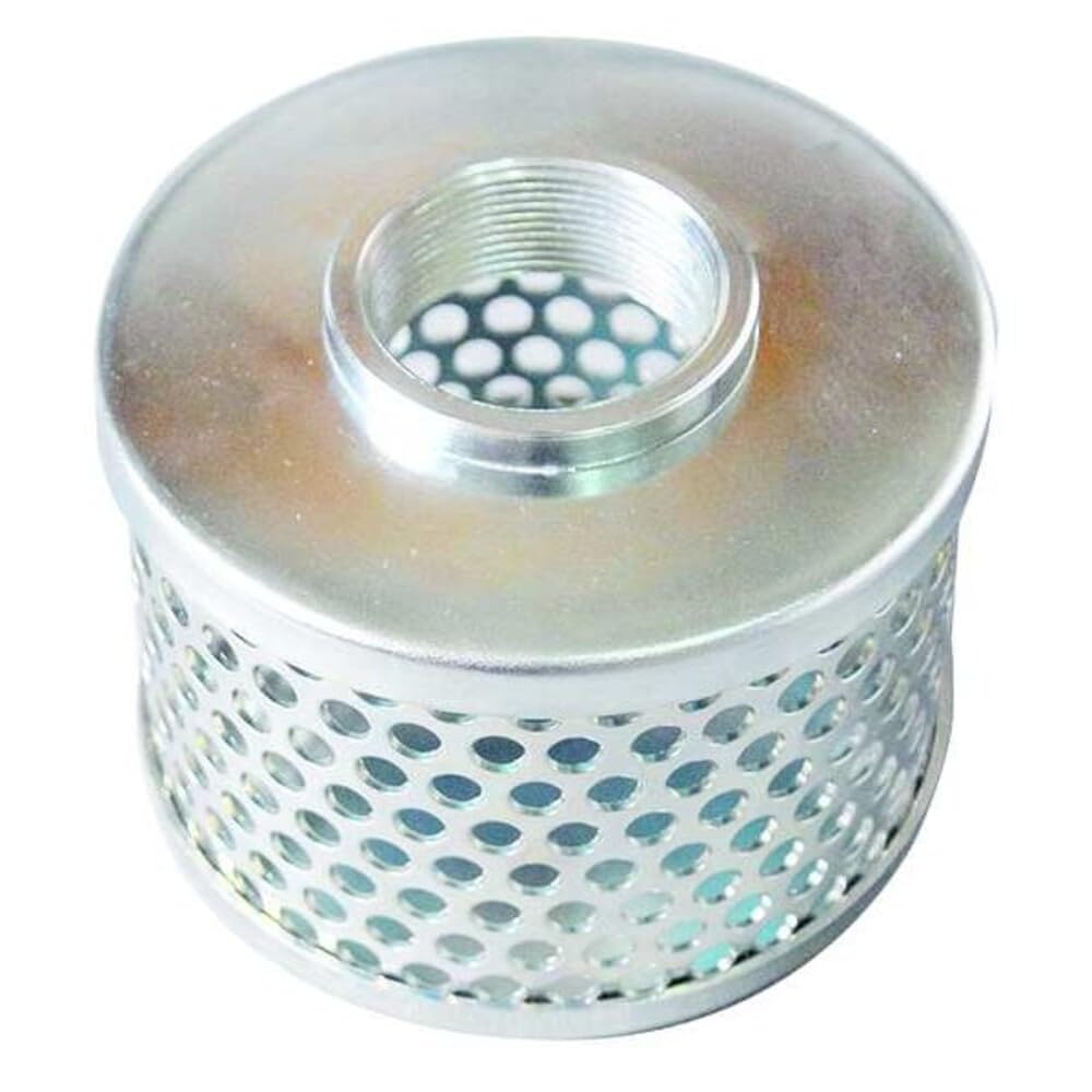 Dayton 1P689 Suct Strainer, 5 Dia, 1.5 NPT, SideRnd Perf