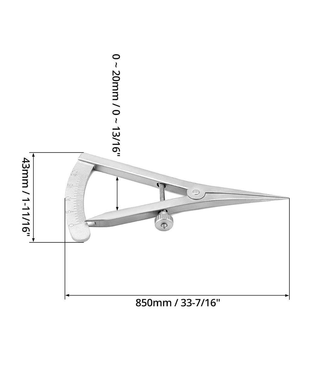 3.5" Adjustable Marking Gauge Mini Edge Press, Professional Carpenter Pencil Compass, Precision Spring Dividers