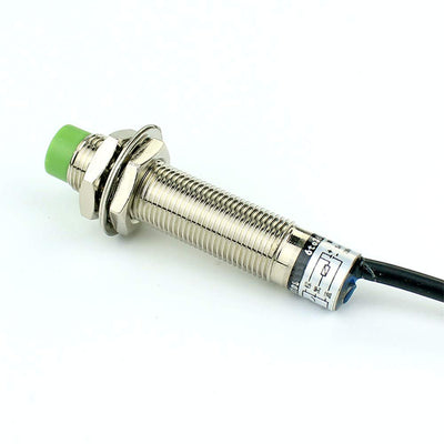 Taidacent M12 Capacitive Proximity Sensor Switch Detect Plastic Glass Wood 5mm Adjustable Distance Capacitive Proximity Sensor (PNP Always Open)