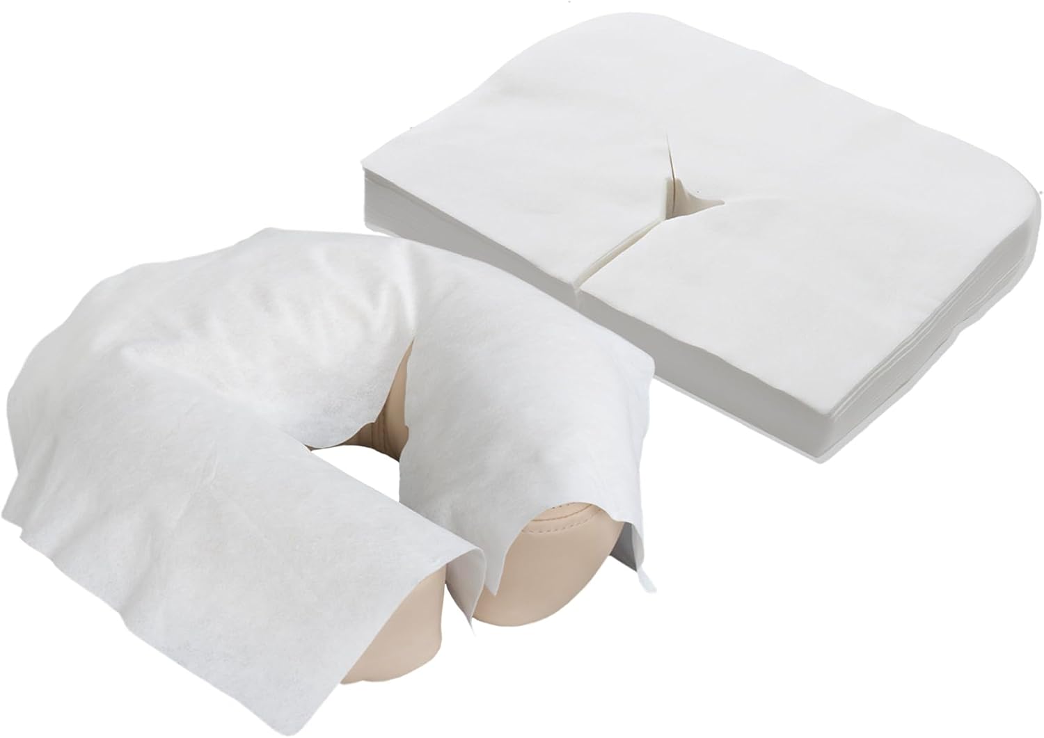 Flat Disposable Face Cradle and Headrest Covers – Medical-Grade, Ultra Soft, Luxurious, Non-Sticking Massage Headrest
