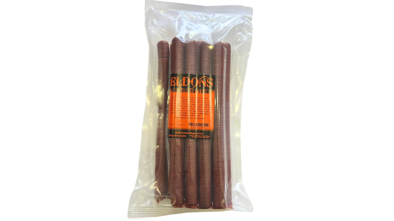 19mm Edible Mahogany Collagen Snack Stick Casings – 10 Pack (630 ft) Total