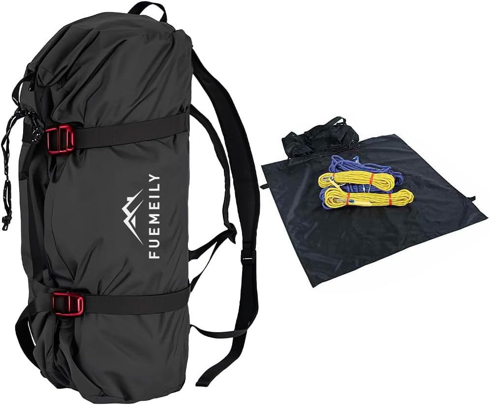Rock Climbing Rope Bag, Foldable, Adjustable Straps