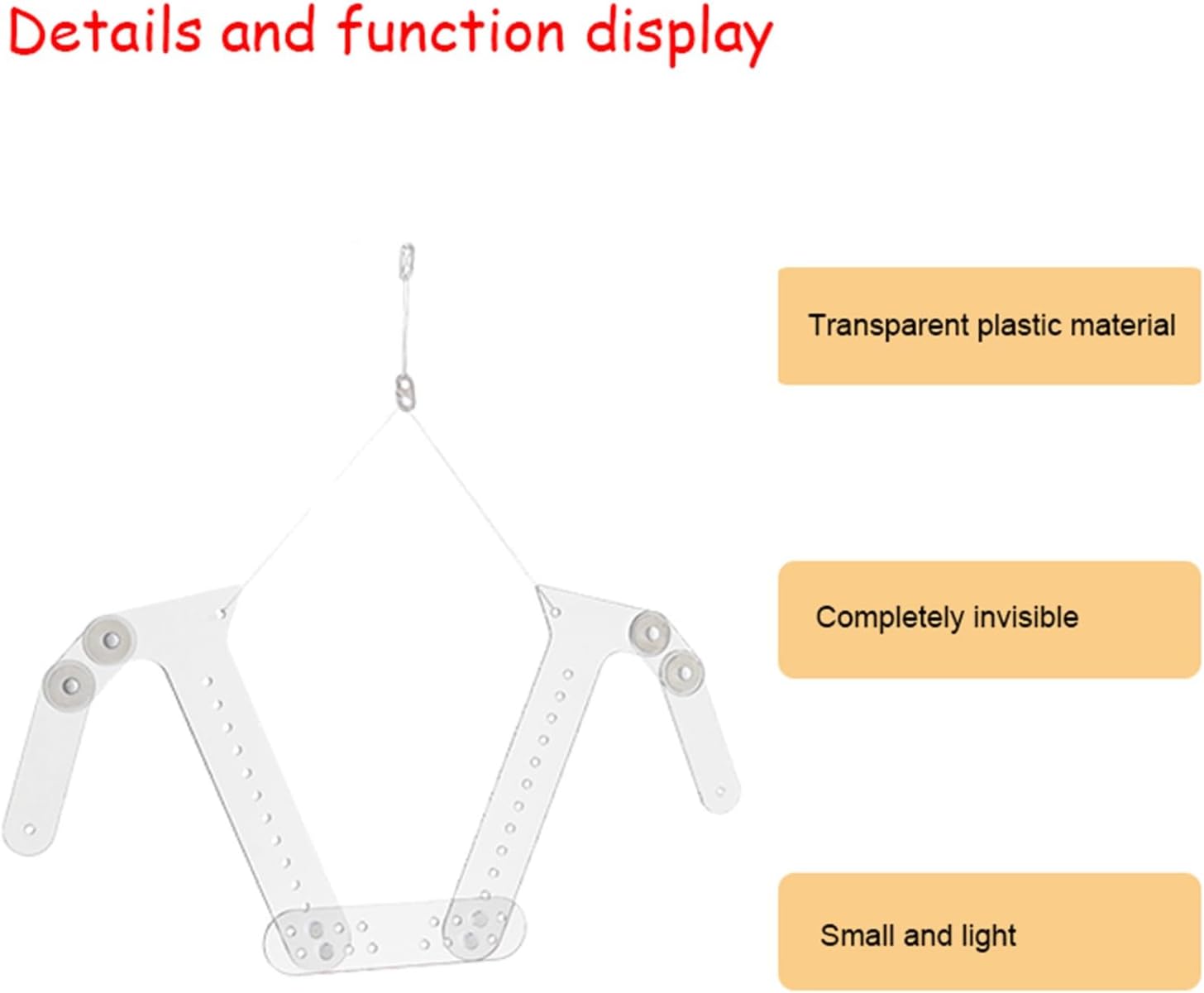 Adjustable Mannequin Form Invisible Hanger, Acrylic Hang Clothes Holder, Clothing Photography Wall Mount Hanger