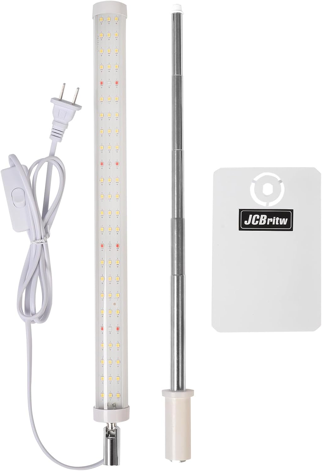 Standing LED Plant Light，Adjustable T10 Grow Light Bar, Full Spectrum Plant Grow Lamp on Stand for Indoor Plants Seed